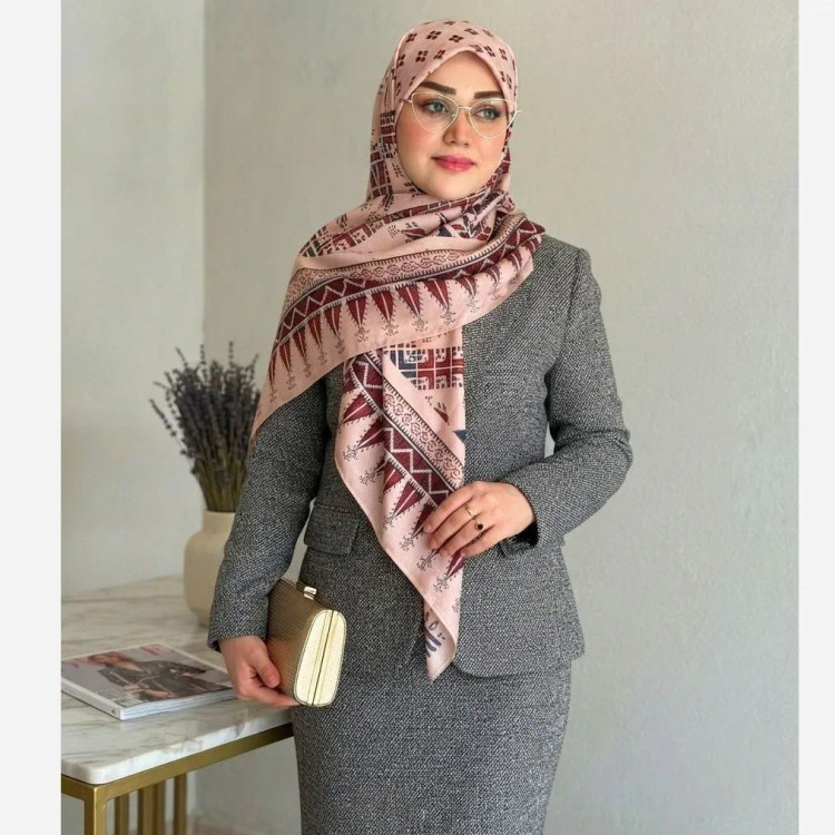 روسری نخ کاستوم طرح سما سایز 140