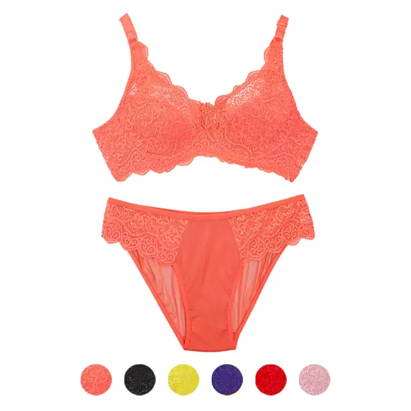 ست شورت و سوتین دانتل گوشواره ای شارمین کاپ B مدل اسلیپ فانتزی