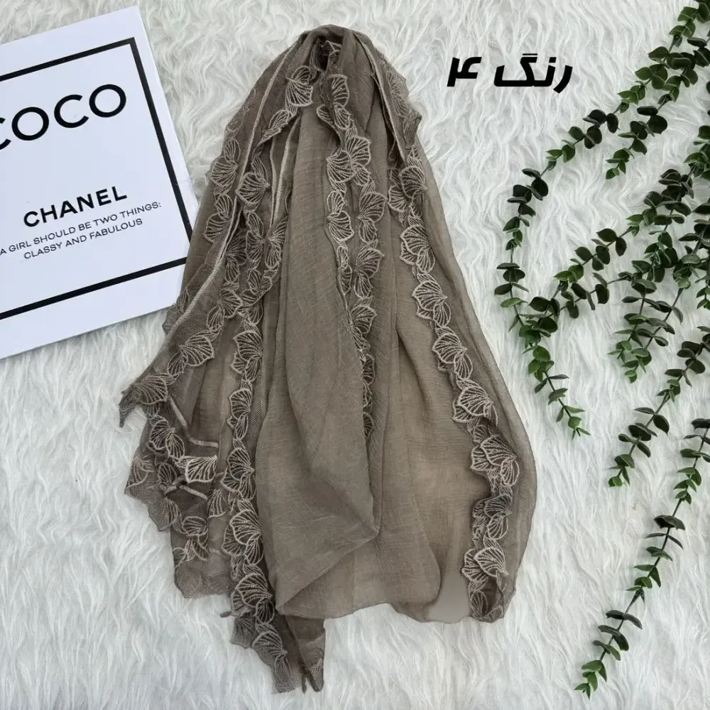 شال وارداتی حریر دانتل مجلسی و روزمره قواره 200 در 65