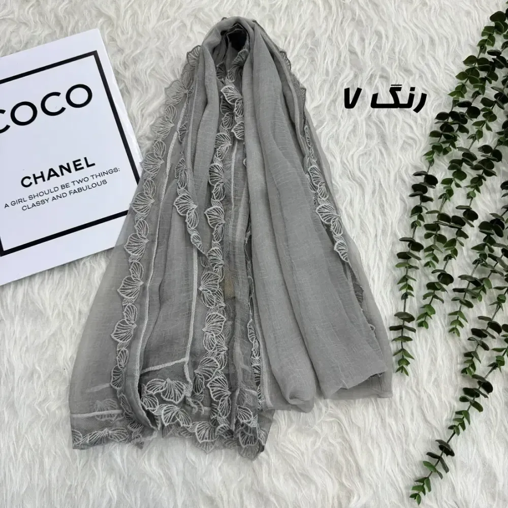 شال وارداتی حریر دانتل مجلسی و روزمره قواره 200 در 65