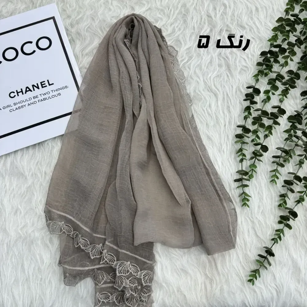 شال وارداتی حریر دانتل مجلسی و روزمره قواره 200 در 65