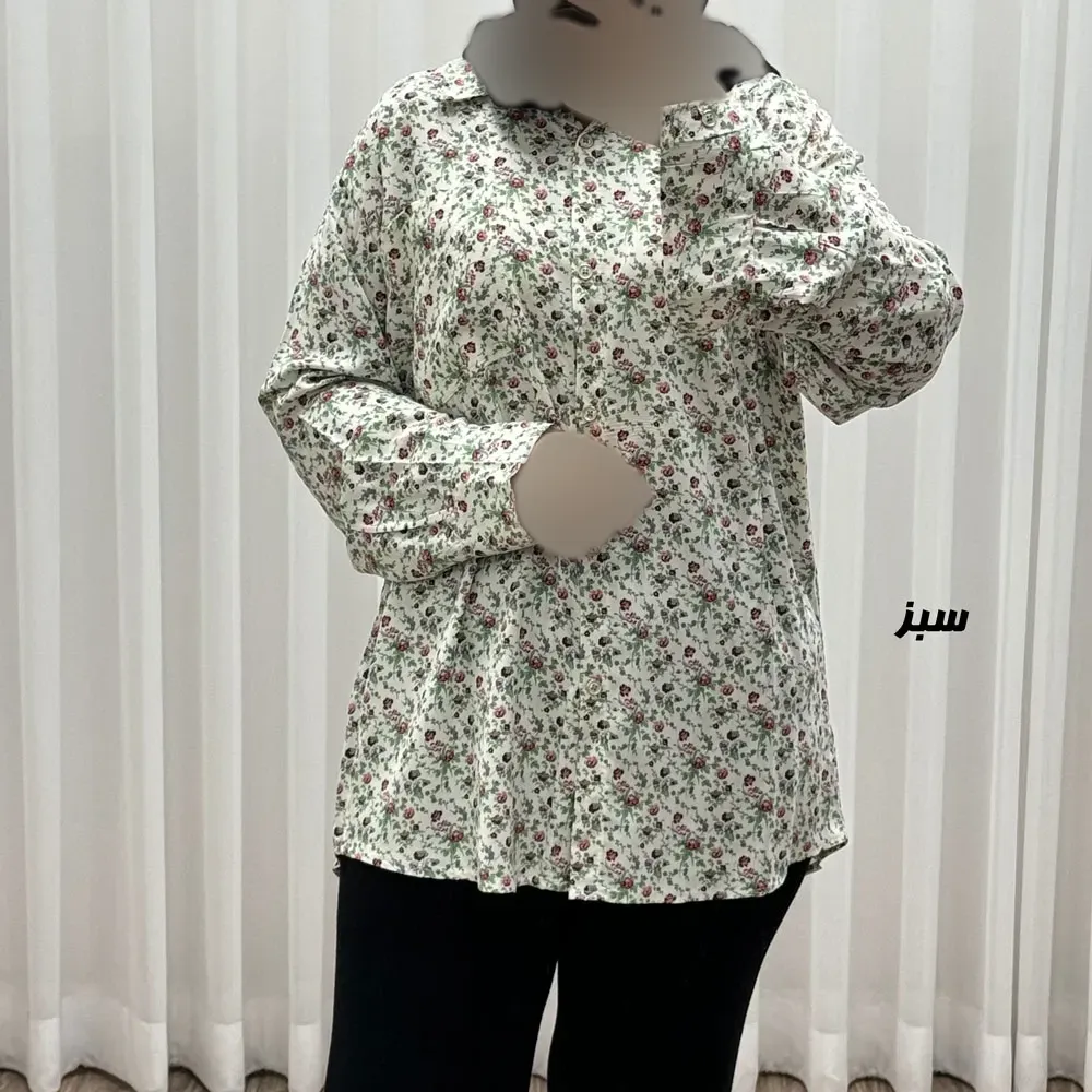 شومیز نخی جلوباز زنانه و دخترانه پارچه خارجی بدون آبرفت و چروک