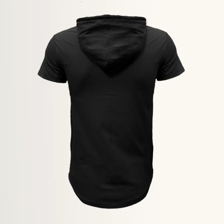 ست تی شرت و شلوار مردانه مدل fle پنبه یکرو نخ آستین کوتاه کلاه دار